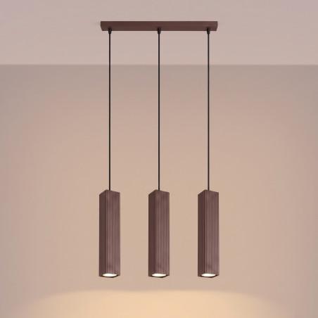 NOWOŚĆ Lampa wisząca RAYO 3L brązowaSL.3240 Sollux