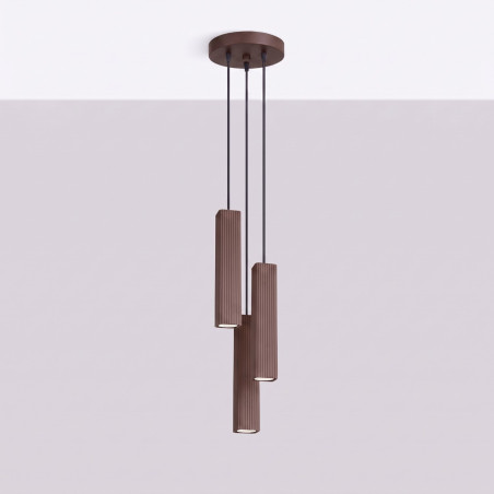 NOWOŚĆ Lampa wisząca RAYO 3P brązowaSL.3241 Sollux