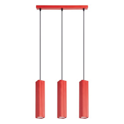 NOWOŚĆ Lampa wisząca RAYO 3L czerwonaSL.3254 Sollux