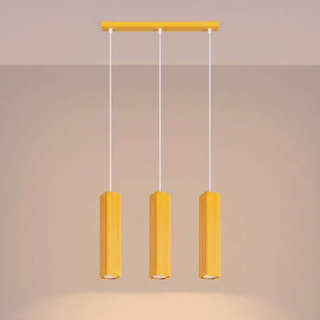 NOWOŚĆ Lampa wisząca RAYO 3L żółtaSL.3268 Sollux
