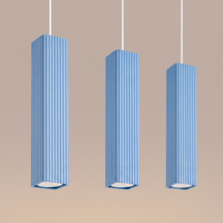 NOWOŚĆ Lampa wisząca RAYO 3L błękitnaSL.3296 Sollux