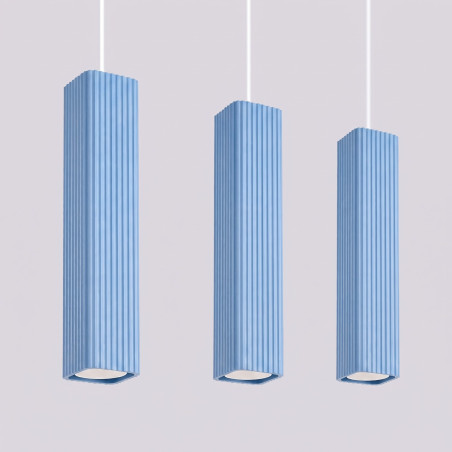 NOWOŚĆ Lampa wisząca RAYO 3L błękitnaSL.3296 Sollux