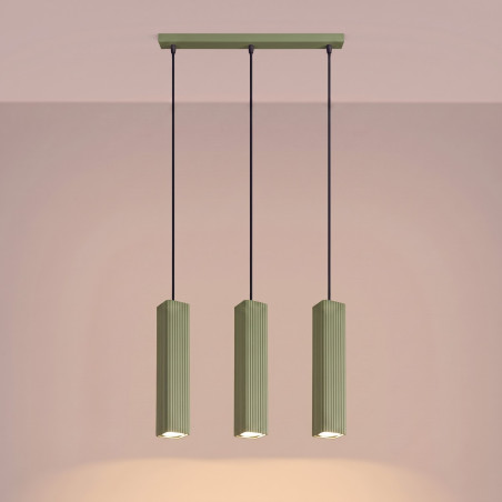 NOWOŚĆ Lampa wisząca RAYO 3L szałwiowaSL.3310 Sollux