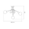 NOWOŚĆ ML2474 Lampa sufitowa TURBINO 3xE27 Milagro