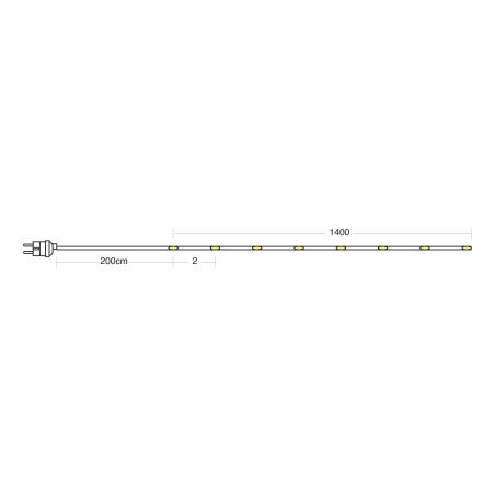 NOWOŚĆ EKSW2923 Lampki Choinkowe 700LED 14m 2500K 8 Trybów IP44 Milagro