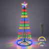 NOWOŚĆ EKSW2741 Choinka LED 1,5m 205LED 3000K + RGB IP44 Zielony Milagro