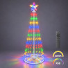NOWOŚĆ EKSW2924 Choinka LED 1,5m 205LED 3000K + RGB IP44 Biały Milagro