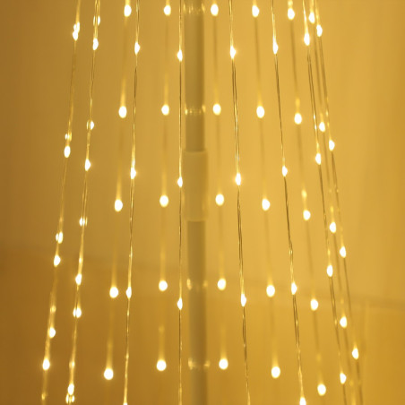 NOWOŚĆ EKSW2924 Choinka LED 1,5m 205LED 3000K + RGB IP44 Biały Milagro