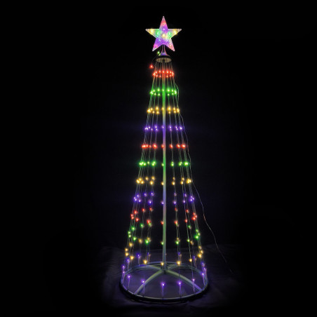 NOWOŚĆ EKSW2899 Choinka LED 1,8m 269LED 2700K + RGB IP44 Zielony Milagro