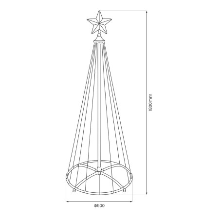 NOWOŚĆ EKSW2899 Choinka LED 1,8m 269LED 2700K + RGB IP44 Zielony Milagro