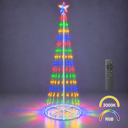 NOWOŚĆ EKSW2925 Choinka LED 2,5m 365LED 2700K + RGB IP44 Biały Milagro