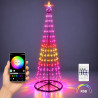 NOWOŚĆ EKSW2743 Choinka LED Smart App 1,8m 269LED RGB IP44 Zielony Milagro