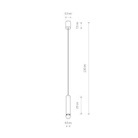 BATON Czarny 10W only LED Nowodvorski 7852