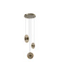 Lampa wisząca LED ściemniana ANDORA 3 ROUND AZ7254 Azzardo bursztynowa / mosiężna