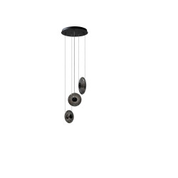 Lampa wisząca LED ściemniana ANDORA 3 ROUND AZ7256 Azzardo dymiona / czarna