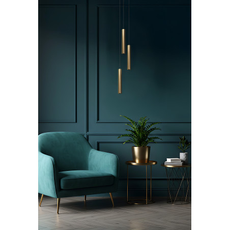 Lampa wisząca LED ANGOLA AZ7167 Azzardo złota