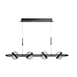 Lampa wisząca LED ściemniana ASTRID AZ6892 Azzardo czarna / przezroczysta