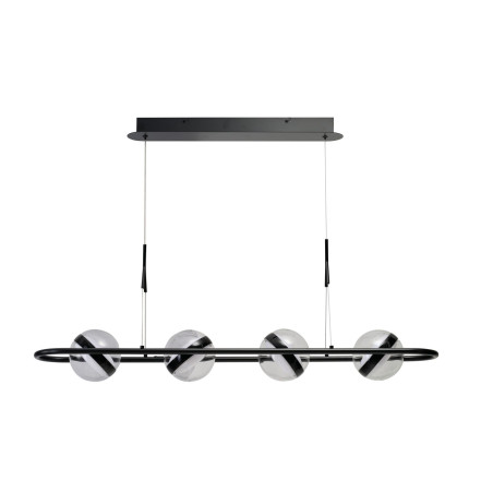 Lampa wisząca LED ściemniana ASTRID AZ6892 Azzardo czarna / przezroczysta