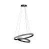 Lampa wisząca LED ściemniana AZALEA 60+40 AZ6773 Azzardo czarna / przezroczysta