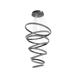 Lampa wisząca LED AZALEA SPIRAL AZ6774 Azzardo czarna / przezroczysta