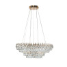 Lampa wisząca LED ściemniana BARLETTA 60+100 AZ6904 Azzardo przezroczysta / różowe złoto
