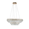 Lampa wisząca LED ściemniana BARLETTA 60+100 AZ6904 Azzardo przezroczysta / różowe złoto
