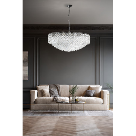 Lampa wisząca BURANO 100 AZ6907 Azzardo przezroczysta / chromowana