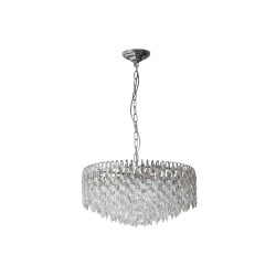 Lampa wisząca BURANO 60 AZ6908 Azzardo przezroczysta / chromowana