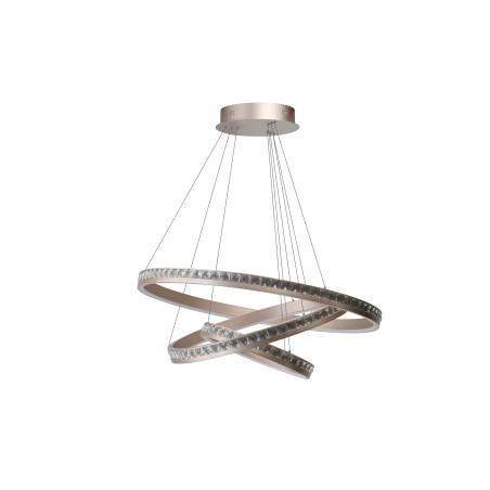Lampa wisząca LED ściemniana CAMELIA 40+60+80 AZ6769 Azzardo różowe złoto / przezroczysta