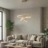 Lampa wisząca LED ściemniana CAMELIA 40+60+80 AZ6769 Azzardo różowe złoto / przezroczysta