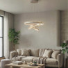 Lampa wisząca LED ściemniana CAMELIA 40+60+80 AZ6769 Azzardo różowe złoto / przezroczysta