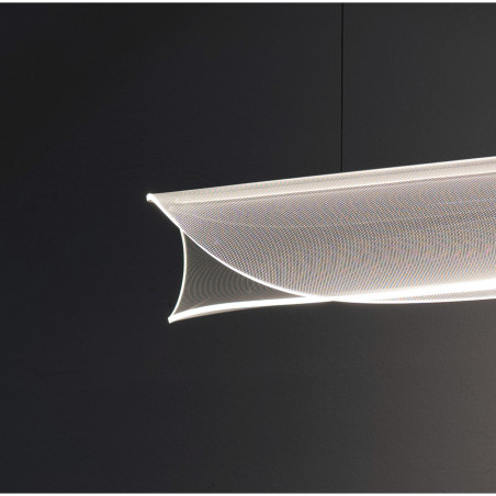 Lampa wisząca LED DRAGONFLY 3000 K AZ6791 Azzardo czarna / przezroczysta