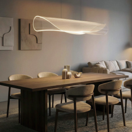 Lampa wisząca LED DRAGONFLY 3000 K AZ6791 Azzardo czarna / przezroczysta