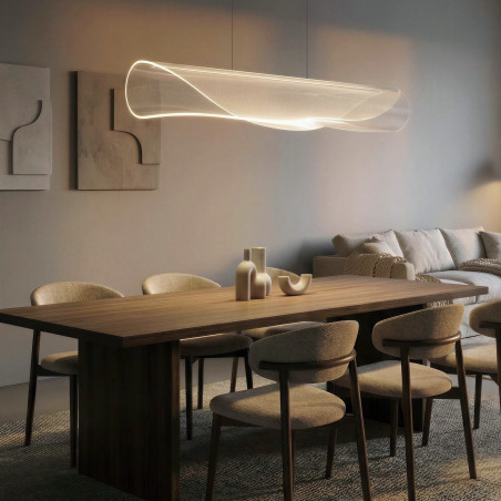 Lampa wisząca LED DRAGONFLY 3000 K AZ6791 Azzardo czarna / przezroczysta