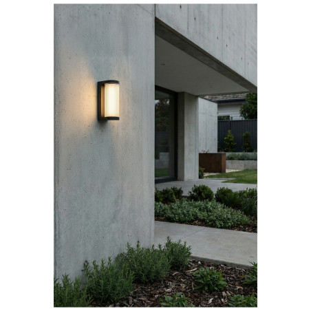 Kinkiet zewnętrzny LED EBRO IP65 12 W 3000 K AZ6764 Azzardo czarny / przezroczysty
