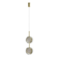 Lampa wisząca LED EUFORIA 2 AZ6736 Azzardo złota / przezroczysta