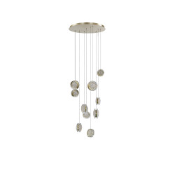 Lampa wisząca LED ściemniana EUFORIA ROUND 10 AZ6739 Azzardo złota / przezroczysta