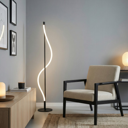 Lampa podłogowa LED ściemniana IVY AZ6749 Azzardo czarna / biała
