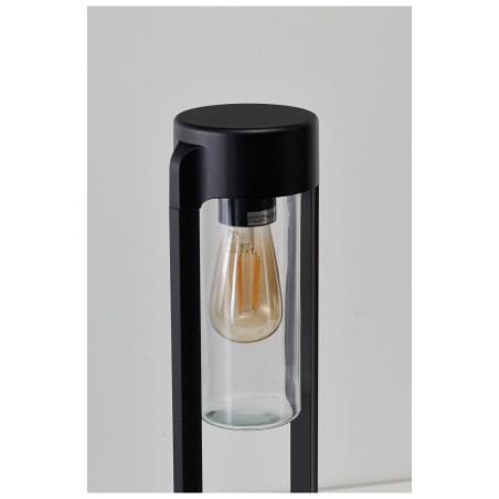 Lampa ogrodowa stojąca LANTERN E27 IP54 AZ6828 Azzardo czarna / przezroczysta