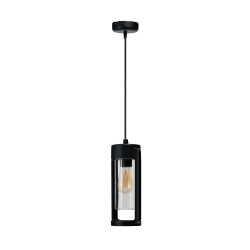 Lampa wisząca zewnętrzna LANTERN E27 IP54 AZ6829 Azzardo czarna / przezroczysta