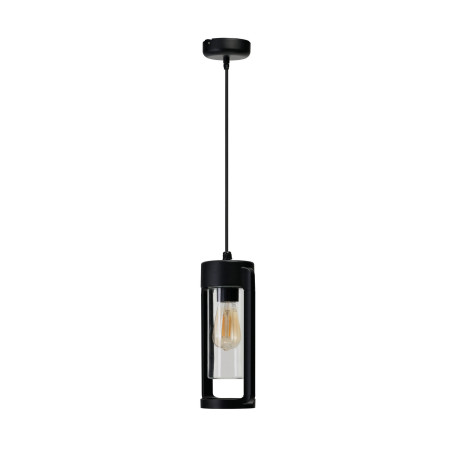 Lampa wisząca zewnętrzna LANTERN E27 IP54 AZ6829 Azzardo czarna / przezroczysta