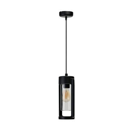 Lampa wisząca zewnętrzna LANTERN E27 IP54 AZ6829 Azzardo czarna / przezroczysta