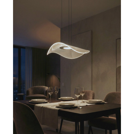 Lampa wisząca LED MEDUSA 50 3000 K AZ6788 Azzardo czarna / przezroczysta