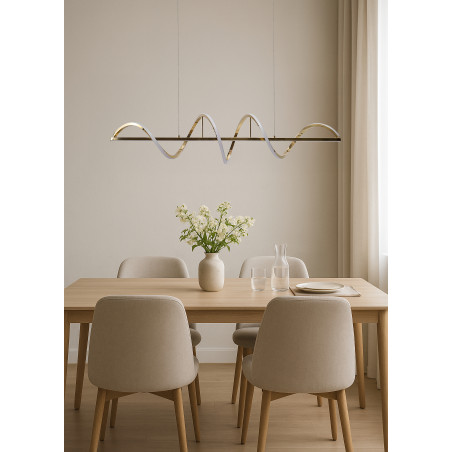 Lampa wisząca LED ściemniana MEMPHIS AZ6814 Azzardo złota