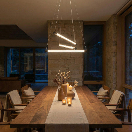 Lampa wisząca LED ściemniana PALOS 3 AZ6777 Azzardo czarna / przezroczysta