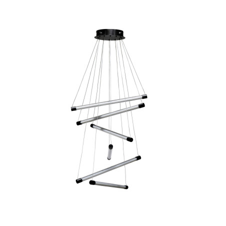 Lampa wisząca LED ściemniana PALOS 6 AZ6778 Azzardo czarna / przezroczysta