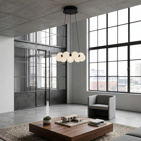 Lampa wisząca LED ściemniana PERLA 40 AZ6894 Azzardo czarna / biała