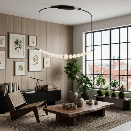 Lampa wisząca LED ściemniana PERLA LINE AZ6896 Azzardo czarna / biała