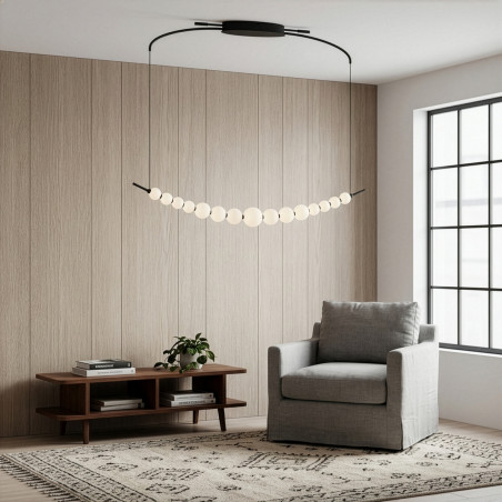 Lampa wisząca LED ściemniana PERLA LINE AZ6896 Azzardo czarna / biała