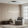 Lampa wisząca LED ściemniana PERLA LINE AZ6896 Azzardo czarna / biała